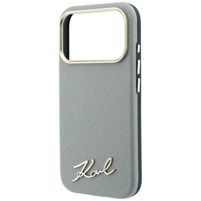 MagSafe futrola za Apple iPhone 18 Pro Max / 17 Pro Max, Karl Lagerfeld, Saffiano Small Script Metal Logo, Bež