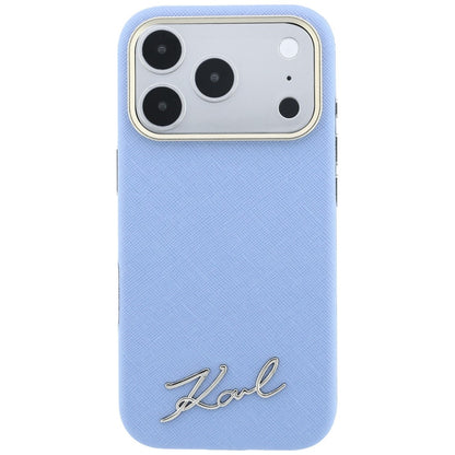 MagSafe futrola za Apple iPhone 18 Pro Max / 17 Pro Max, Karl Lagerfeld, Saffiano Small Script Metal Logo, Plava