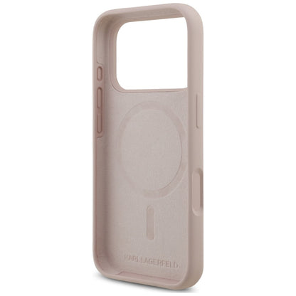 MagSafe maska za Apple iPhone 18 Pro Max / 17 Pro Max, Karl Lagerfeld, Silicone Ring Karl & Choupette, roze