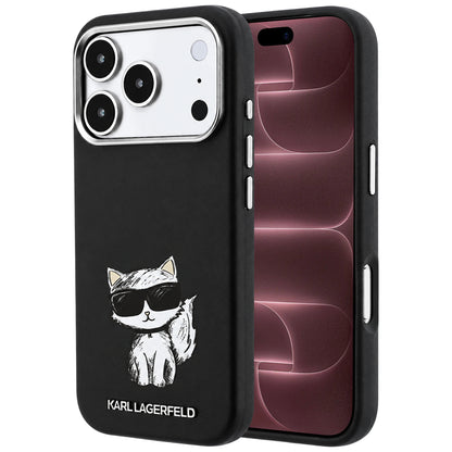 MagSafe futrola za Apple iPhone 18 Pro Max / 17 Pro Max, Karl Lagerfeld, Smooth Choupette Sketch, Crna
