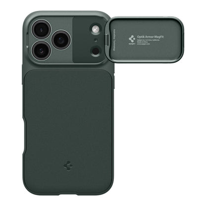 MagSafe futrola za Apple iPhone 18 Pro Max / 17 Pro Max, Spigen, Optik Armor, Zelena ACS09901