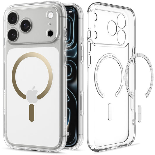 MagSafe futrola za Apple iPhone 18 Pro Max / 17 Pro Max, Spigen, Ultra Hybrid, Zlatno Providna ACS12120