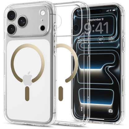 MagSafe futrola za Apple iPhone 18 Pro Max / 17 Pro Max, Spigen, Ultra Hybrid, Zlatno Providna ACS12120