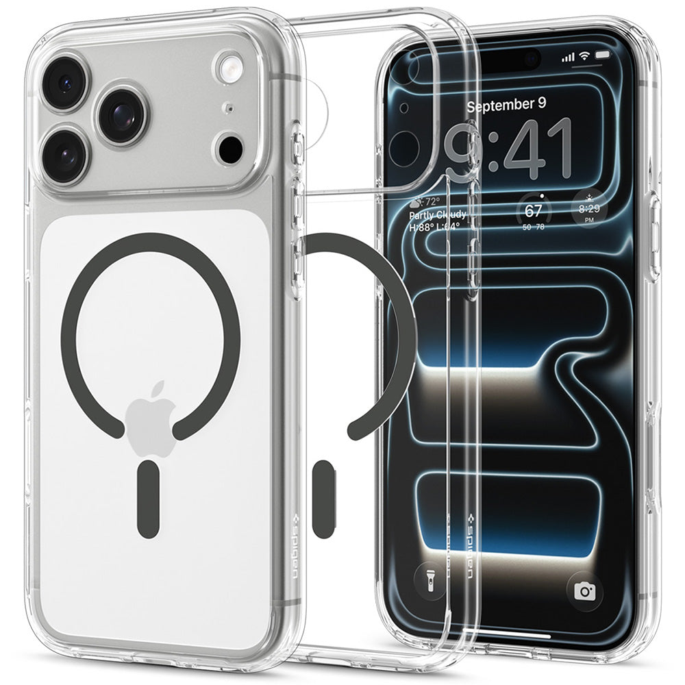 MagSafe futrola za Apple iPhone 18 Pro Max / 17 Pro Max, Spigen, Ultra Hybrid, Siva Providna ACS12119