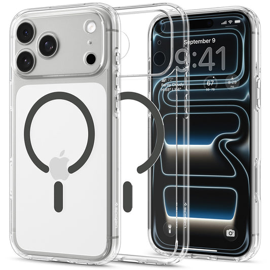 MagSafe futrola za Apple iPhone 18 Pro Max / 17 Pro Max, Spigen, Ultra Hybrid, Siva Providna ACS12119