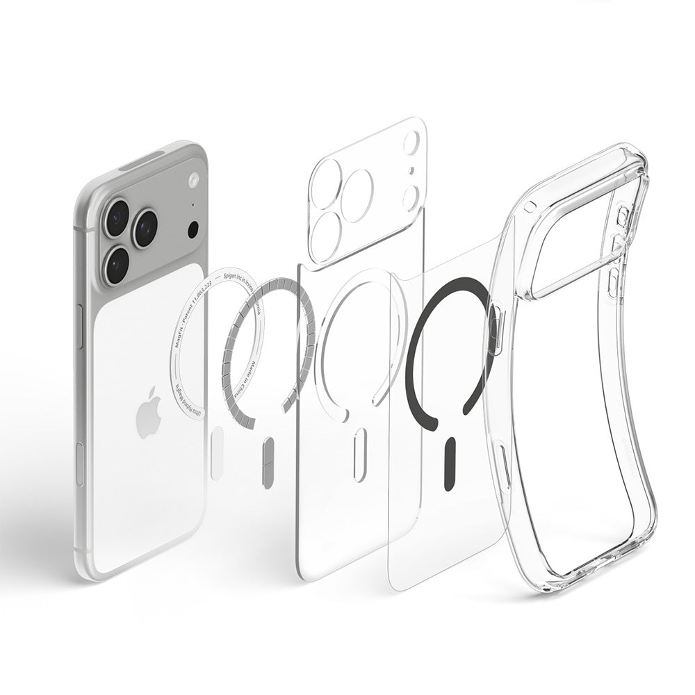 MagSafe futrola za Apple iPhone 18 Pro Max / 17 Pro Max, Spigen, Ultra Hybrid, Siva Providna ACS12119