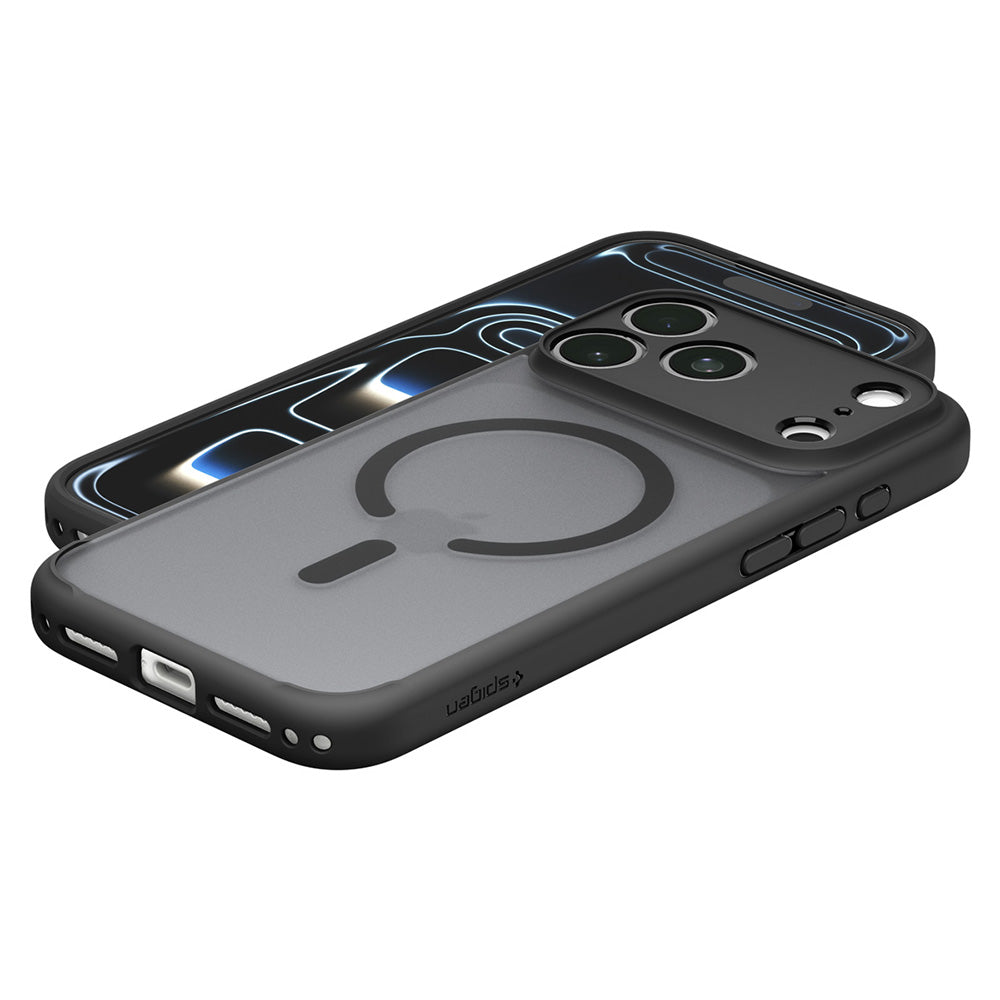 MagSafe futrola za Apple iPhone 18 Pro Max / 17 Pro Max, Spigen, Ultra Hybrid, Crna Satinirana ACS12123