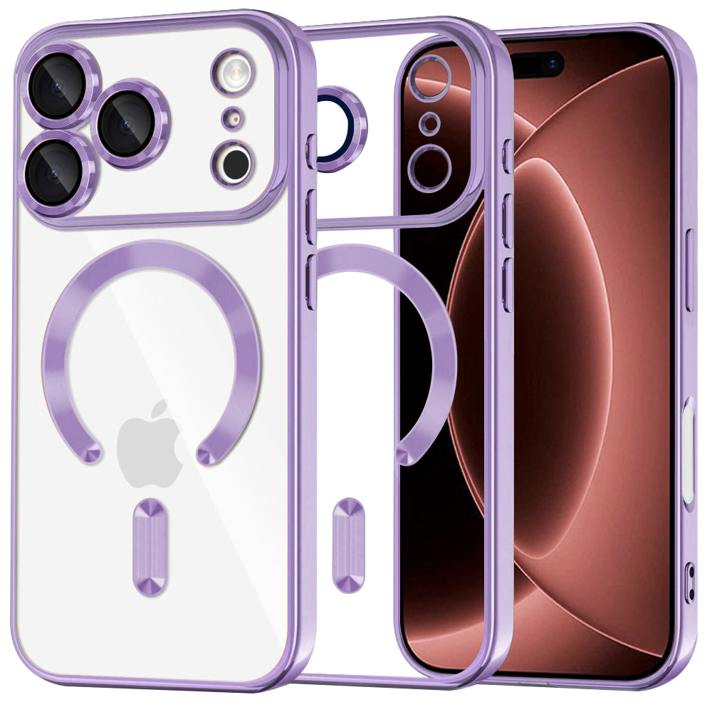 MagSafe futrola za Apple iPhone 18 Pro Max / 17 Pro Max, Techsuit, Luxury Crystal, Svetlo Ljubičasta