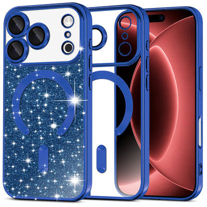 MagSafe futrola za Apple iPhone 18 Pro Max / 17 Pro Max, Techsuit, Luxury Glitter, Tamno Plava