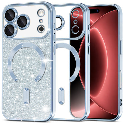 MagSafe futrola za Apple iPhone 18 Pro Max / 17 Pro Max, Techsuit, Luxury Glitter, Plava