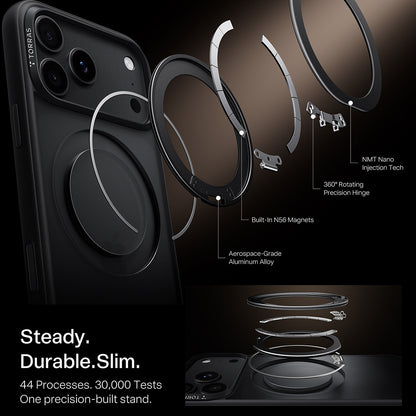 MagSafe futrola za Apple iPhone 18 Pro Max / 17 Pro Max, Torras, Ostand O1 Guardian, Crna