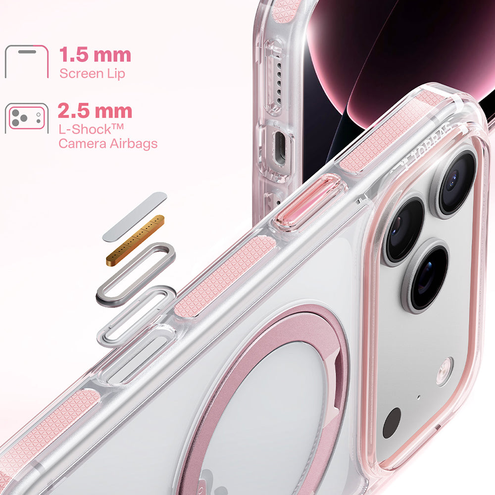 MagSafe futrola za Apple iPhone 18 Pro Max / 17 Pro Max, Torras, Ostand O3 Light, Roze