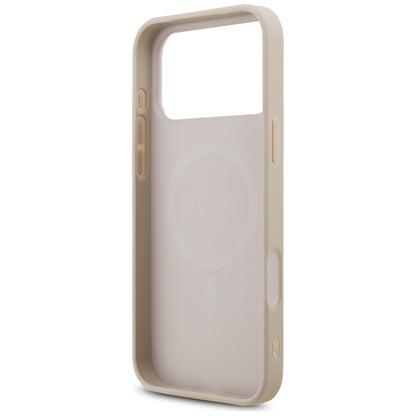 MagSafe futrola za Apple iPhone 18 Pro Max, Guess, 4G Triangle Strass, Roze