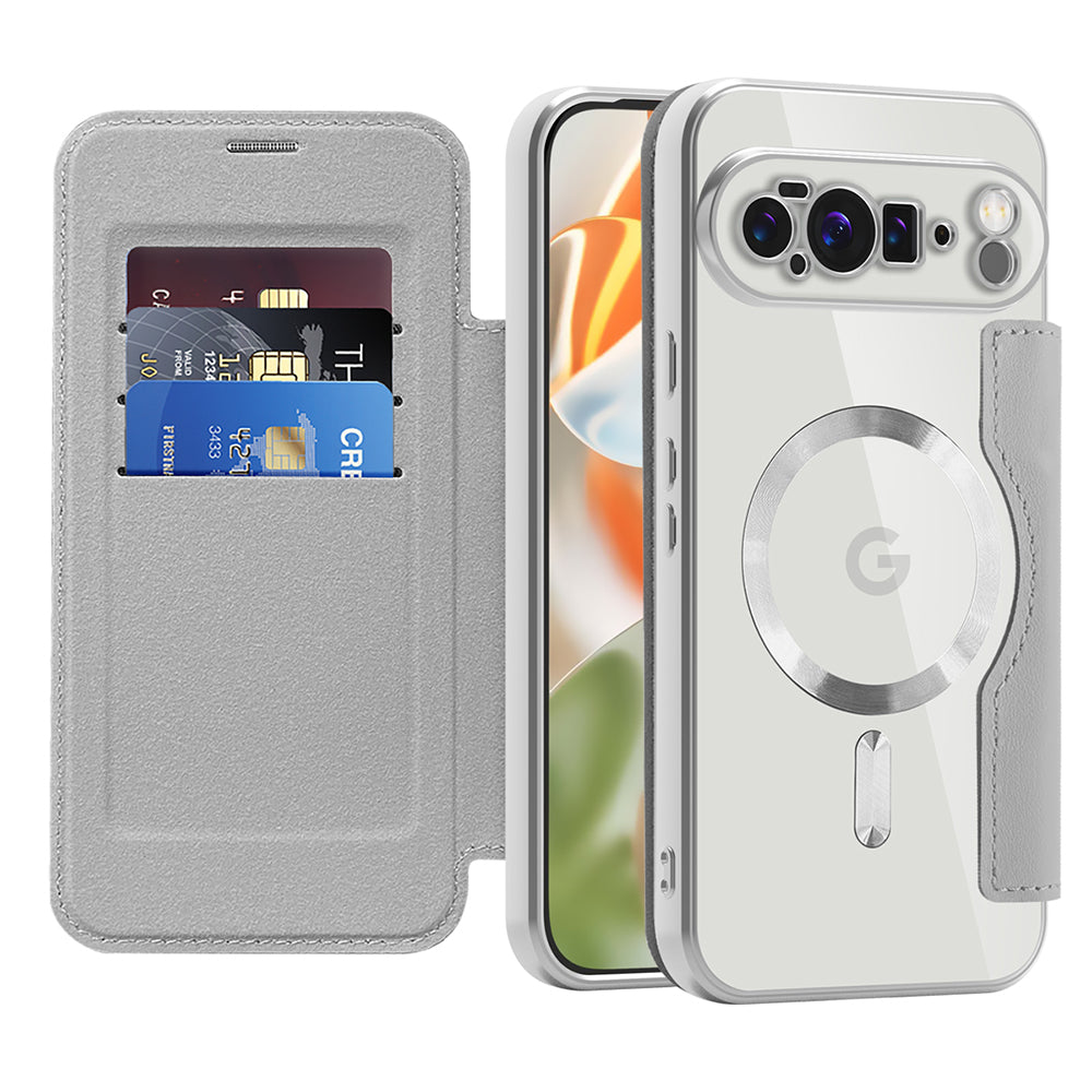 MagSafe futrola za Google Pixel 10 Pro XL, Techsuit, SmartMag Book, Siva