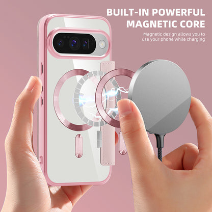 MagSafe futrola za Google Pixel 10 Pro XL, Techsuit, SmartMag Book, Roze