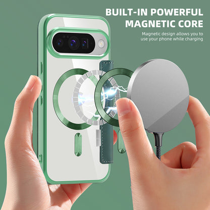 MagSafe futrola za Google Pixel 10 Pro XL, Techsuit, SmartMag Book, Zelena