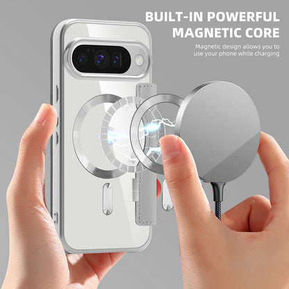 MagSafe futrola za Google Pixel 10 Pro / 10, Techsuit, SmartMag Book, Siva