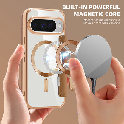 MagSafe futrola za Google Pixel 10 Pro XL, Techsuit, SmartMag Book, Braon