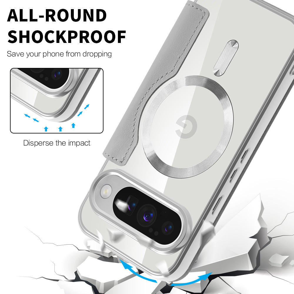 MagSafe futrola za Google Pixel 10 Pro / 10, Techsuit, SmartMag Book, Siva