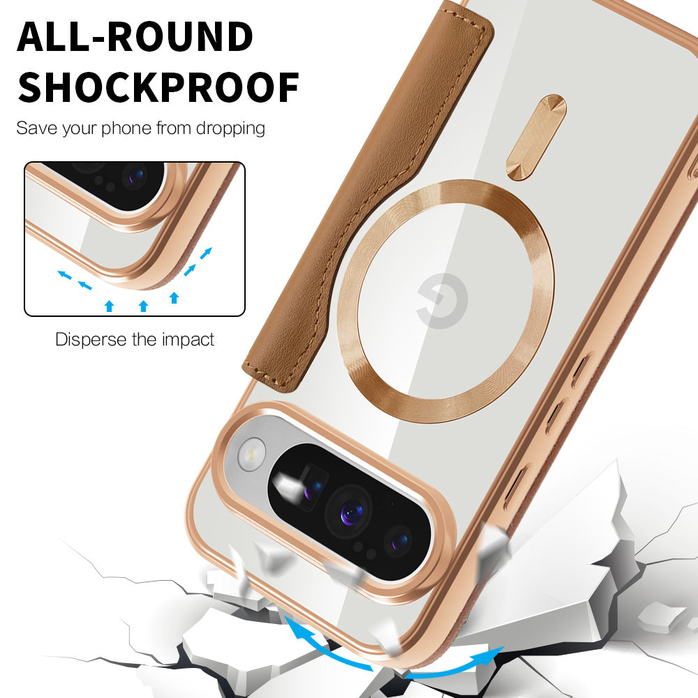 MagSafe futrola za Google Pixel 10 Pro / 10, Techsuit, SmartMag Book, Braon