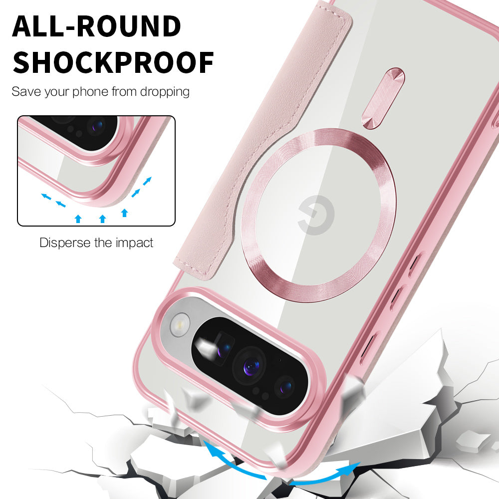 MagSafe futrola za Google Pixel 10 Pro / 10, Techsuit, SmartMag Book, Roze