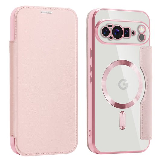 MagSafe futrola za Google Pixel 10 Pro XL, Techsuit, SmartMag Book, Roze