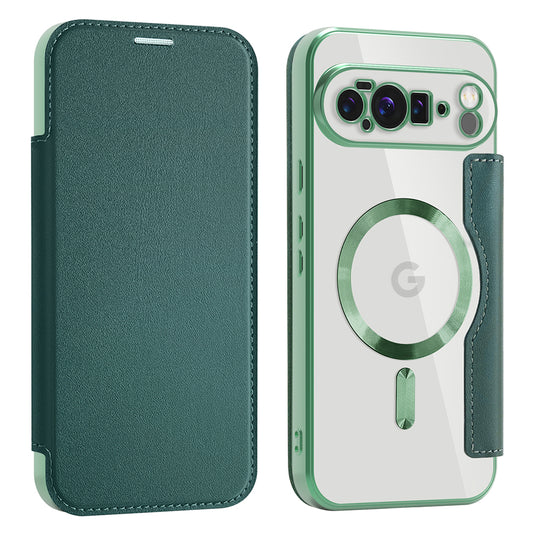 MagSafe futrola za Google Pixel 10 Pro XL, Techsuit, SmartMag Book, Zelena