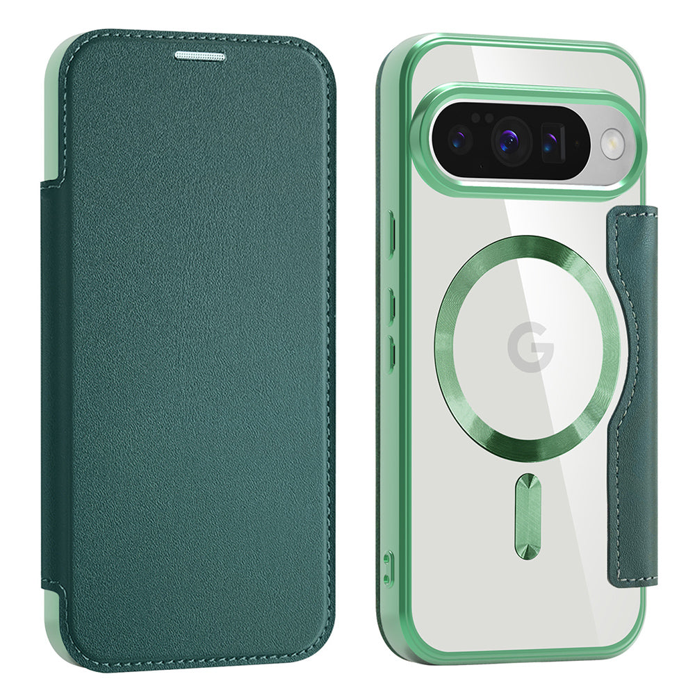 MagSafe futrola za Google Pixel 10 Pro / 10, Techsuit, SmartMag Book, Zelena