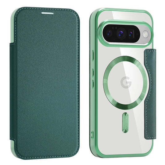 MagSafe futrola za Google Pixel 10 Pro / 10, Techsuit, SmartMag Book, Zelena