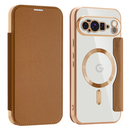 MagSafe futrola za Google Pixel 10 Pro XL, Techsuit, SmartMag Book, Braon