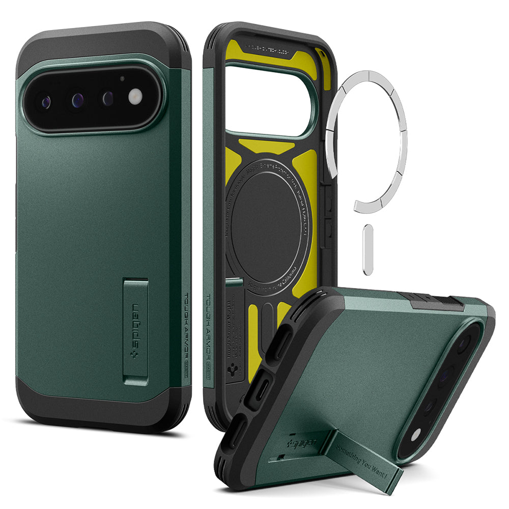 MagSafe futrola za Google Pixel 11 Pro, Spigen, Tough Armor, Zelena ACS11859