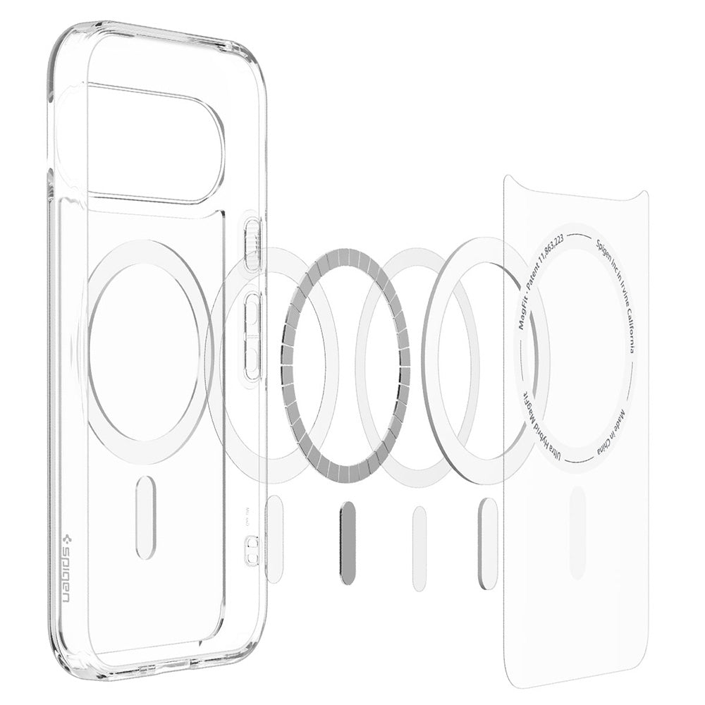 MagSafe futrola za Google Pixel 11, Spigen, Ultra Hybrid, Providna Bela ACS11441