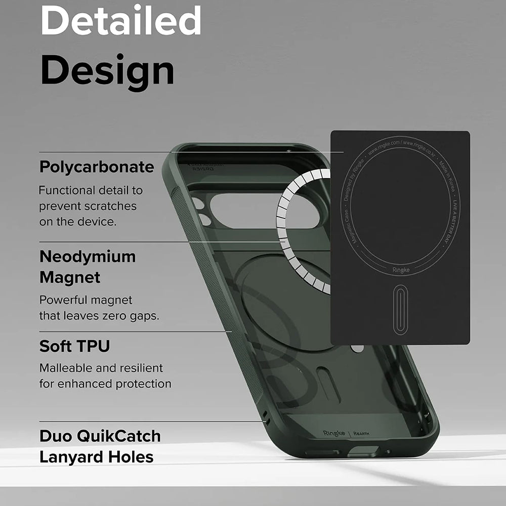 MagSafe futrola za Google Pixel 9 Pro, Ringke, Onyx, Tamno Zelena