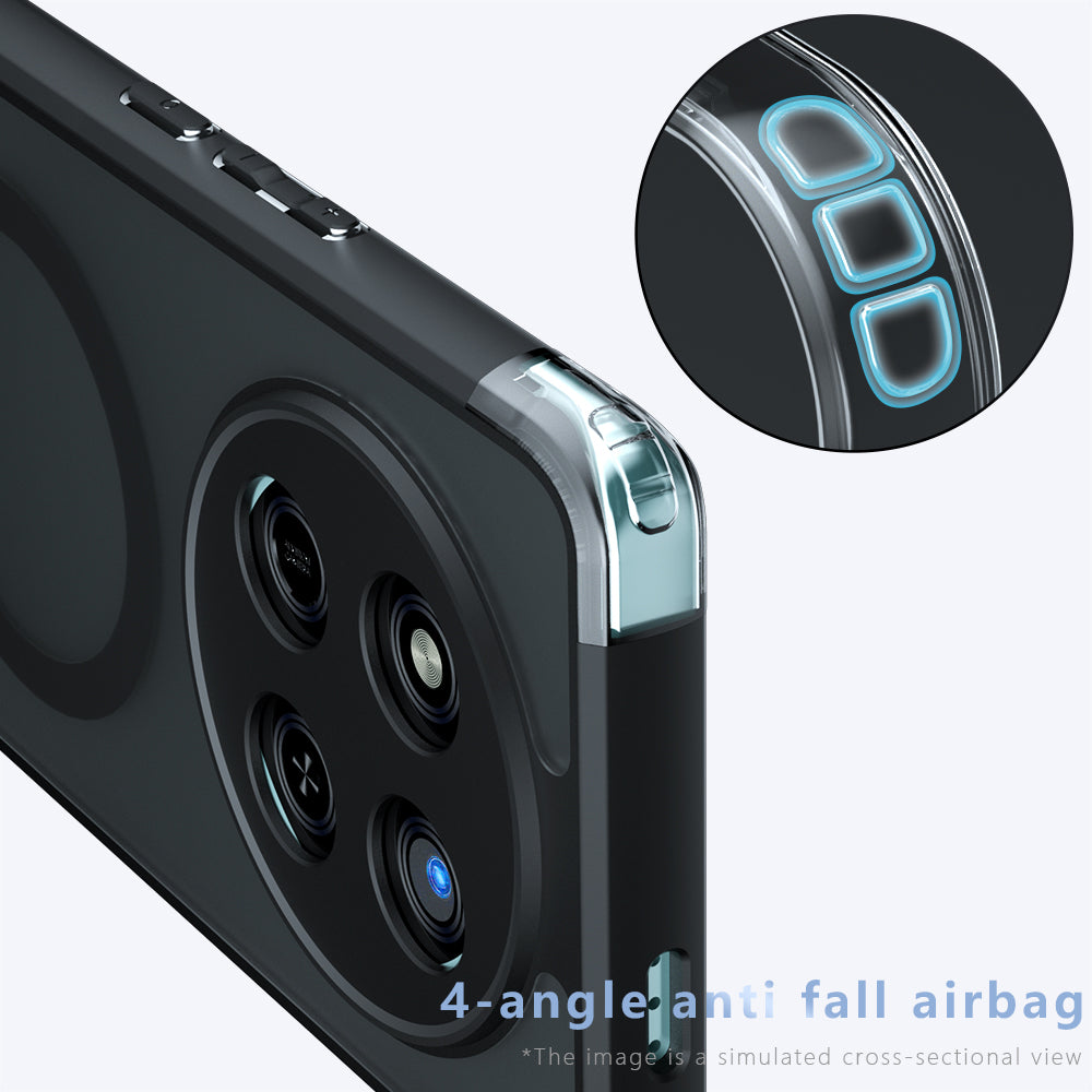 MagSafe futrola za Honor 400 Pro, Techsuit, PureFrost, Crna Satenska