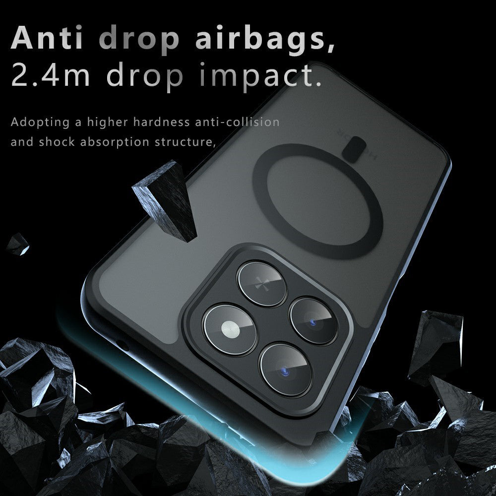 Futrola MagSafe za Honor 400 Smart 4G / X7d 4G / 400 Smart 5G, Techsuit, PureFrost, Satin Crna