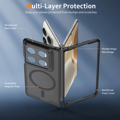 MagSafe futrola za Motorola Razr Fold, Techsuit, PureFrost, Crna Satenska