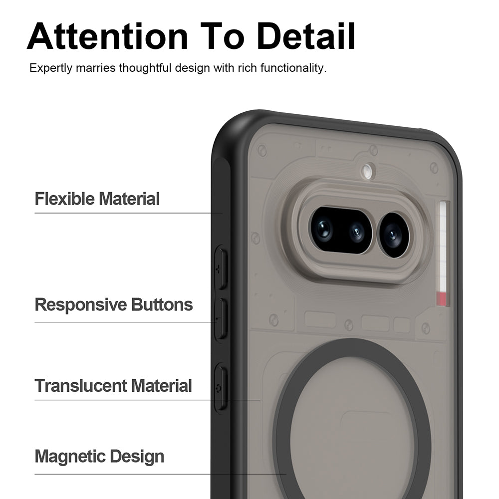 Futrola MagSafe za Nothing Phone (4a) Pro, Techsuit, HaloFrost II, Crna