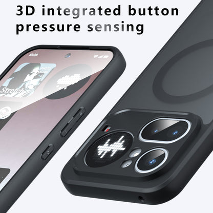 MagSafe futrola za Nothing Phone (4a), Techsuit, PureFrost, Crna Satenska