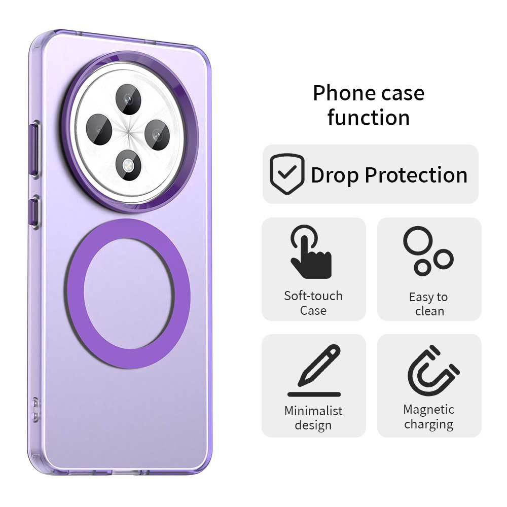 MagSafe futrola za Oppo Reno12 FS 5G / Reno12 FS 4G / Reno12 F 4G / Reno12 F, Techsuit, CandyCase, Ljubičasta