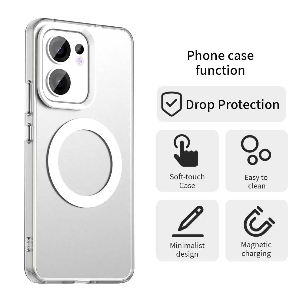 MagSafe futrola za Oppo Reno13 FS 5G / Reno13 F 4G / Reno13 F, Techsuit, CandyCase, Bela