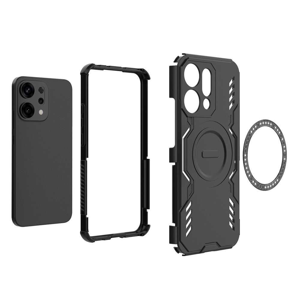 MagSafe futrola za Oppo Reno14, Techsuit, ArmorMag, Crna