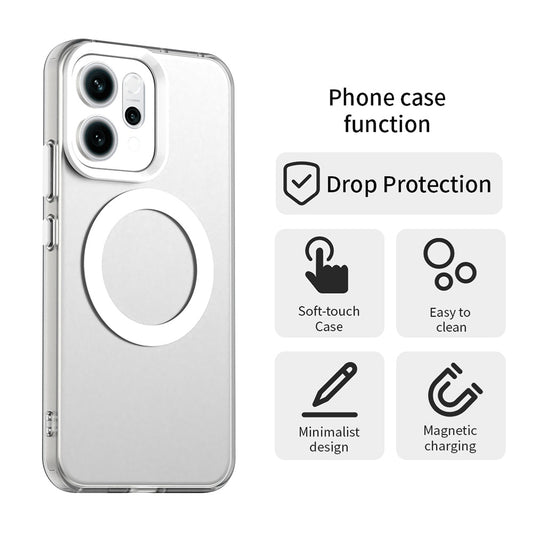 MagSafe futrola za Oppo Reno16 F / Reno16 FS, Techsuit, CandyCase, Bela