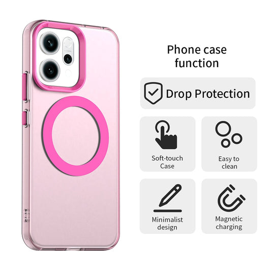 MagSafe futrola za Oppo Reno16 F / Reno16 FS, Techsuit, CandyCase, Roze