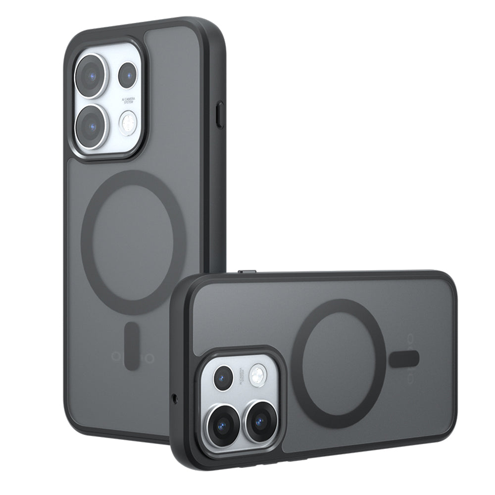 MagSafe futrola za Oppo Reno16 Pro, Techsuit, PureFrost, Crna Satenska
