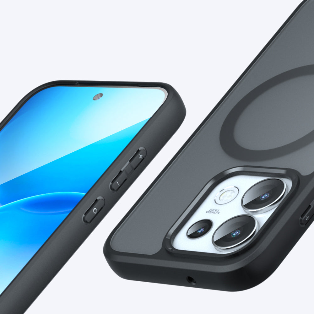 MagSafe futrola za Oppo Reno16 Pro, Techsuit, PureFrost, Crna Satenska