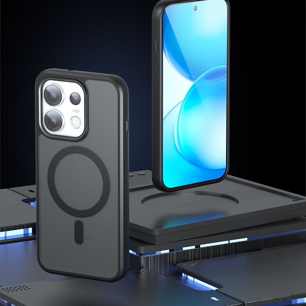 MagSafe futrola za Oppo Reno16 Pro, Techsuit, PureFrost, Crna Satenska