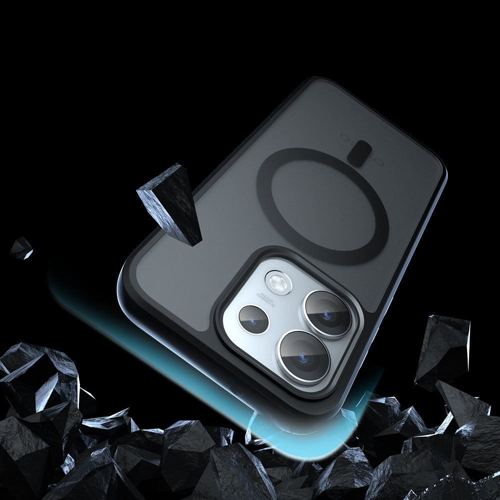 MagSafe futrola za Oppo Reno16, Techsuit, PureFrost, Crna Satenska