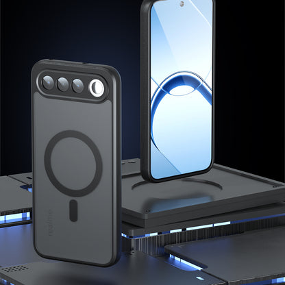 MagSafe futrola za Realme 16, Techsuit, PureFrost, Crna Satenska