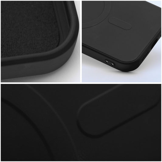 MagSafe futrola za Samsung Galaxy A36 A366, OEM, Silicone Mag, Crna