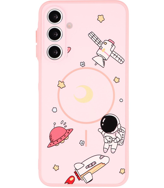 MagSafe futrola za Samsung Galaxy A16 5G A166 / A16 4G A165, OEM, Cartoon Astronaut, Roze